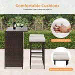 3-Piece Wicker Patio Furniture Conversation Set