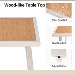 3-Piece Outdoor Bar Set with Metal Stools