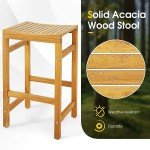 5-Piece Acacia Wood Bar Table Set for Outdoors
