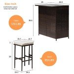 3-Piece Wicker Patio Furniture Conversation Set