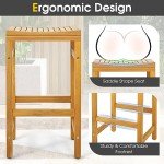 5-Piece Acacia Wood Bar Table Set for Outdoors