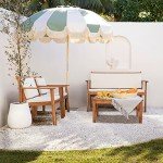 Devoko 4-Piece Acacia Wood Outdoor Sofa Set