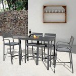Soleil Jardin 5-Piece Outdoor Bar Set