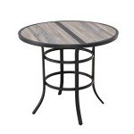 Round Outdoor Bistro Bar Table for Patio Events