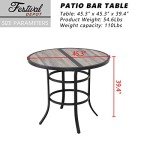 Round Outdoor Bistro Bar Table for Patio Events