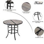 Round Outdoor Bistro Bar Table for Patio Events