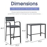 Soleil Jardin 5-Piece Outdoor Bar Set