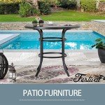 Round Outdoor Bistro Bar Table for Patio Events