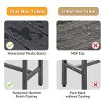 TMEE 46” Outdoor Bar Table - Waterproof & Sturdy
