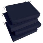 Outdoor Square Chair Cushions Set of 4, Navy