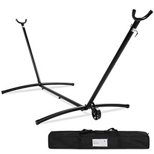 Portable Heavy-Duty 9ft Steel Hammock Stand with Wheels