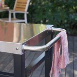 Movable Stainless Steel Dining Cart with Double Shelf