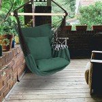 Highwild Hanging Rope Swing Hammock Chair with Cushions