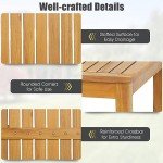 Tangkula 45” Rustic Acacia Wood Bar Table