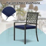 Outdoor Square Chair Cushions Set of 4, Navy