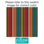 Pillow Perfect Stripe Tufted Seat Cushions, 2-Pack