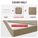 Waterproof Patio Cushion Covers 4-Pack 24x24x4