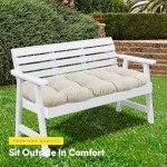 Cream Patio Chair Cushions for Loveseat Lounge