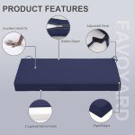 Waterproof Outdoor Bench Cushion with Adjustable Straps