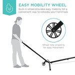 Portable Heavy-Duty 9ft Steel Hammock Stand with Wheels