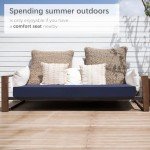 Waterproof Outdoor Bench Cushion with Adjustable Straps
