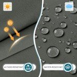 Charcoal Grey Outdoor Chair Cushions Set of 4