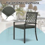 Charcoal Grey Outdoor Chair Cushions Set of 4