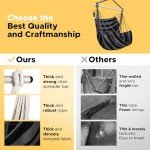 Sturdy Hanging Hammock Chair Swing for Indoors & Outdoors