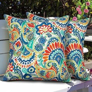 Set of 2 Fade-Resistant 18"x18" Patio Pillow Covers