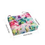 2-Pack Outdoor Wicker Seat Cushions with Ties