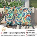 Set of 2 Fade-Resistant 18"x18" Patio Pillow Covers