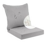 Waterproof Deep Seat Cushions - Oliphant Light Grey