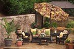 Tropic Floral Outdoor Chair Cushion Set, 19" x 19