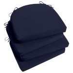 Navy Waterproof Outdoor Chair Cushions Set of 4