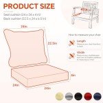 Waterproof Deep Seat Cushions - Oliphant Light Grey