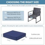 Waterproof Patio Chair Cushions Set of 2