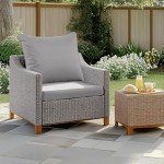 Waterproof Deep Seat Cushions - Oliphant Light Grey