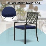 Navy Waterproof Outdoor Chair Cushions Set of 4