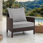 Waterproof Deep Seat Cushions - Oliphant Light Grey