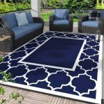 GENIMO Waterproof Reversible Outdoor Rug - 5' x 8