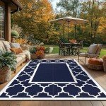 GENIMO Waterproof Reversible Outdoor Rug - 5' x 8