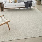 Ivory Silver 7' x 10' Outdoor Area Rug