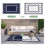 GENIMO Waterproof Reversible Outdoor Rug - 5' x 8