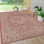 Sinjuri Medallion Textured Weave Area Rug, 8x10