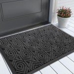 Yimobra Heavy-Duty Waterproof Welcome Mat - Black