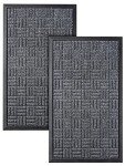 HOMWE 2-Pack All-Weather Front Door Mats