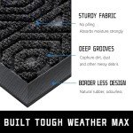 Yimobra Heavy-Duty Waterproof Welcome Mat - Black