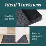 HOMWE 2-Pack All-Weather Front Door Mats