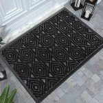 Yimobra Heavy-Duty Waterproof Welcome Mat - Black