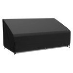 Waterproof 3-Seater Patio Couch Cover - Black